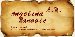 Angelina Manović vizit kartica